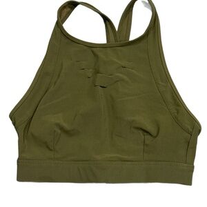 ALO Yoga Olive Green High Neck Sports Bra